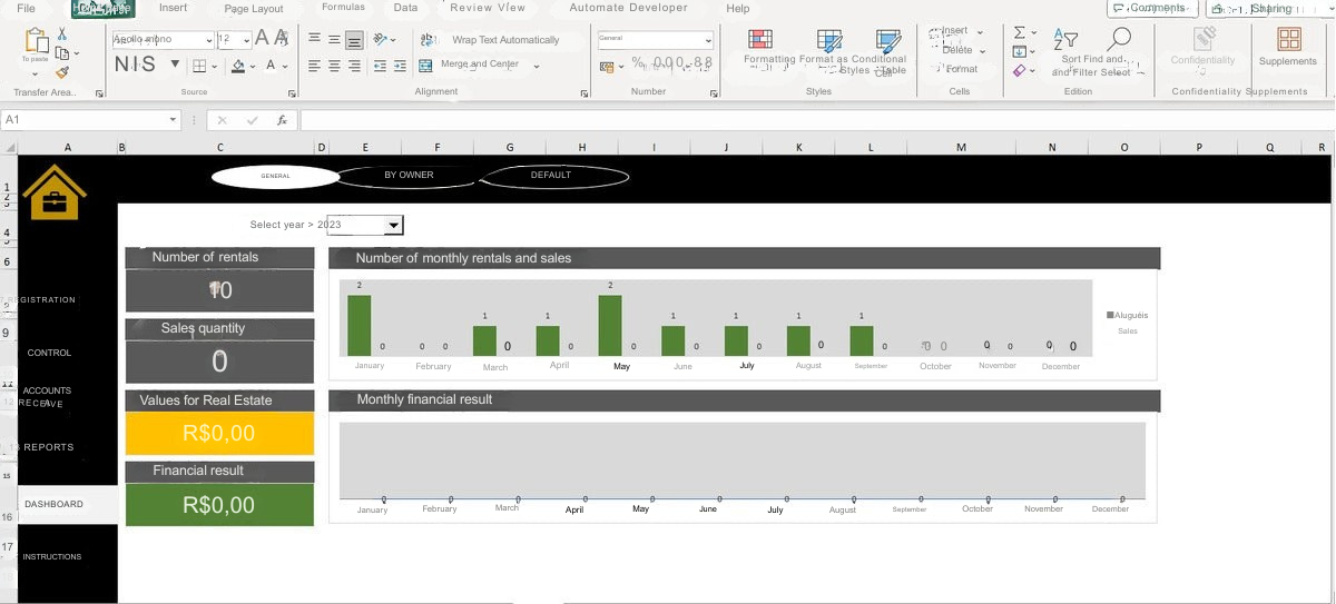 Planilha de Controle Aluguel Imóveis Ou Imobiliária Completo