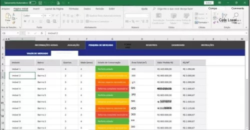 Planilha de Avaliação De Imóveis Em Excel
