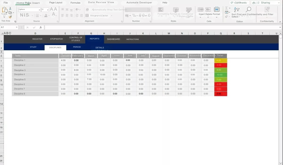Controle De Estudo Para Concurso Em Excel