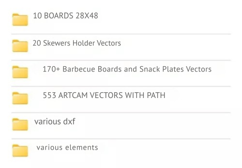 400 Vetores De Tabuas De Carne Programados,artcam 2018