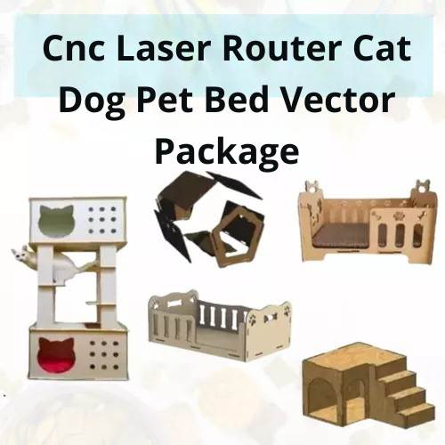 Pacote Vetor Cama / Casa Gato Cachorro Pet Cnc Laser Router
