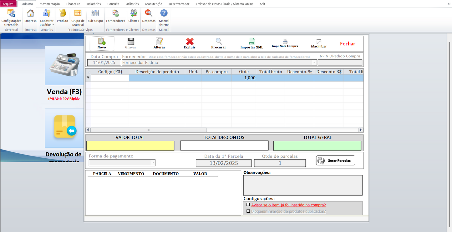 Sistema Para Gestão Lojas, Comércios, Mercados, etc...