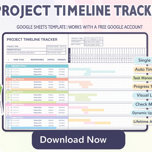 Project Timeline Tracker – Google Sheets – Instant Download