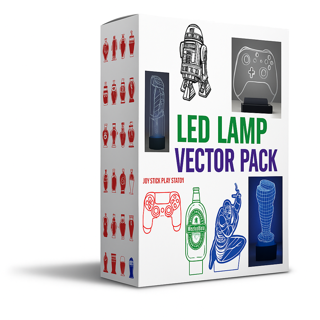 Vetores Cnc Laser Luminárias 3d Led + De 90 Modelos