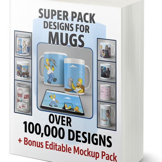 Super Pack Artes Prontas Para Canecas + Mockups Editaveis