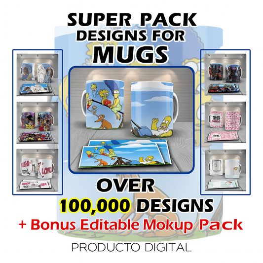 Super Pack Arte Canecas Estampas Sublimação + De 25000 Artes