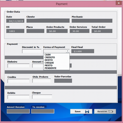 Sistema Para Oficinas Mecânicas Feito Em Excel