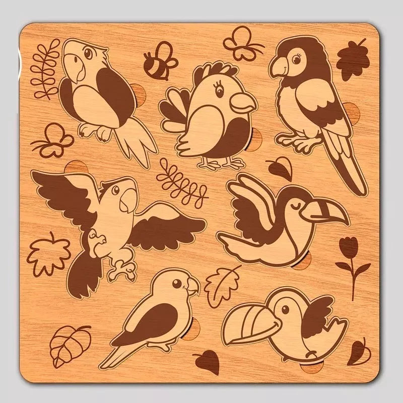 50 Quebra Cabeças Pedagógico Infantil Corte A Laser Vetor