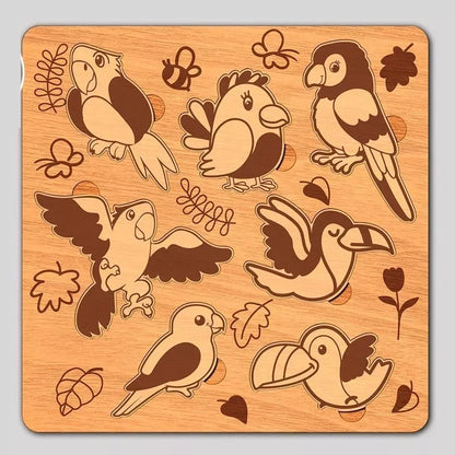 50 Quebra Cabeças Pedagógico Infantil Corte A Laser Vetor