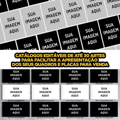Pack De Mockups De Quadros E Placas Decorativas + Catálogos