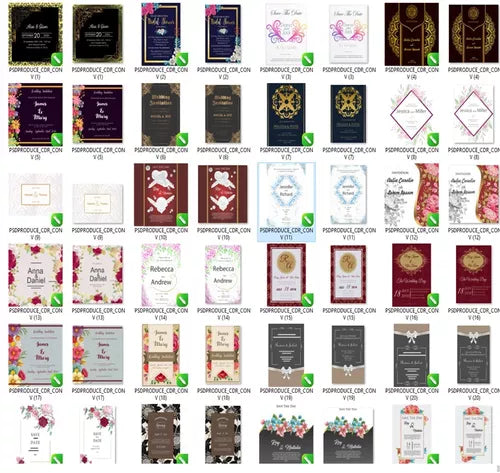 Pack 500 Vetores Convite De Casamento + 58 Artes De Novinhos