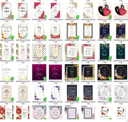 Pack 500 Vetores Convite De Casamento + 58 Artes De Novinhos