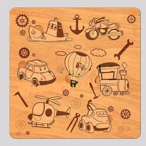 50 Quebra Cabeças Pedagógico Infantil Corte A Laser Vetor