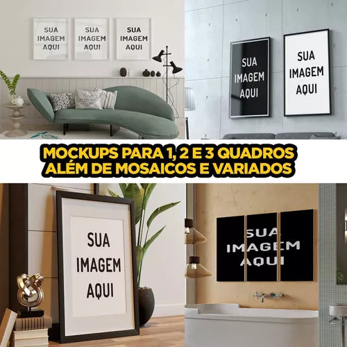 Pack De Mockups De Quadros E Placas Decorativas + Catálogos