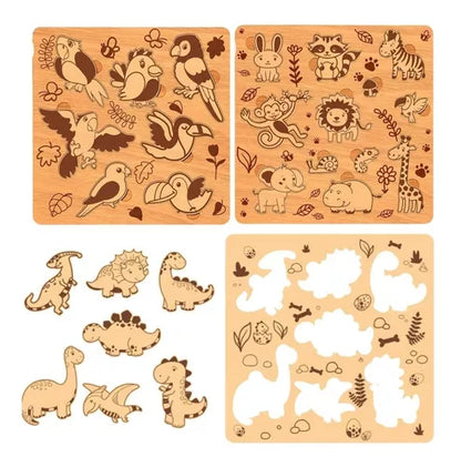 50 Quebra Cabeças Pedagógico Infantil Corte A Laser Vetor