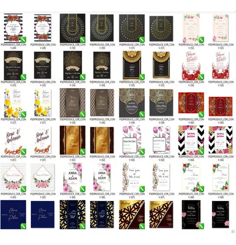 Pack 500 Vetores Convite De Casamento + 58 Artes De Novinhos