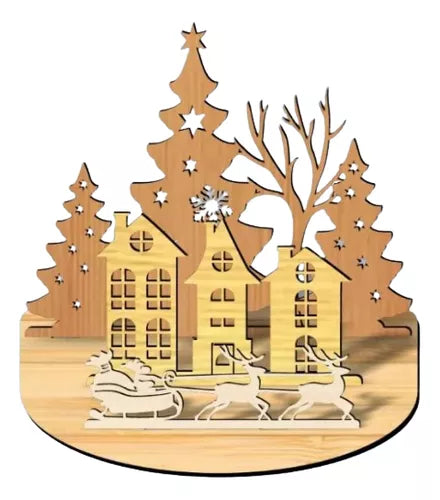 Pacote Natal Vetores Pet Corte Laser Cnc Mdf + Bônus