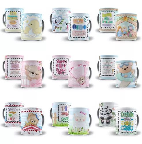 Estampas Caneca Frases Motivacionais Fofas Cute Psd Editável