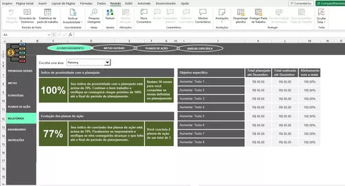 Planilha De Planejamento Estratégico Em Excel
