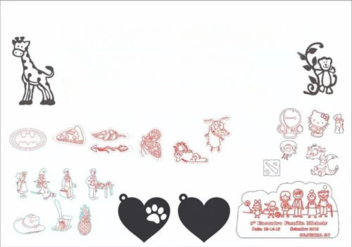 Pacote +1000 Vetores Chaveiros Lembrança Cnc Laser Router