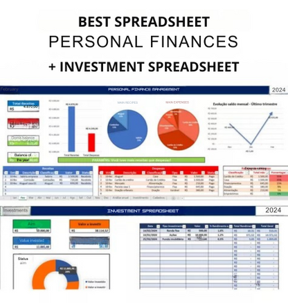 Planilha Finanças Pessoais e Gráficos