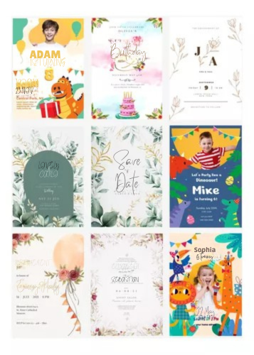 Convites De Casamento E Aniversário Em Vetor Editável