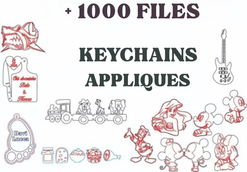 Pacote +1000 Vetores Chaveiros Lembrança Cnc Laser Router