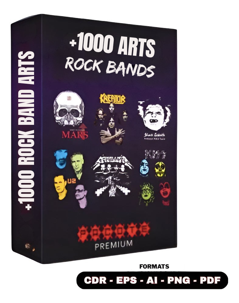 Pack + 1000 Artes Bandas De Rock Estampas Sublimação