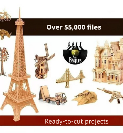 55.000 Arquivos Kit Dxf Cdr Eps Corte A Laser Cnc