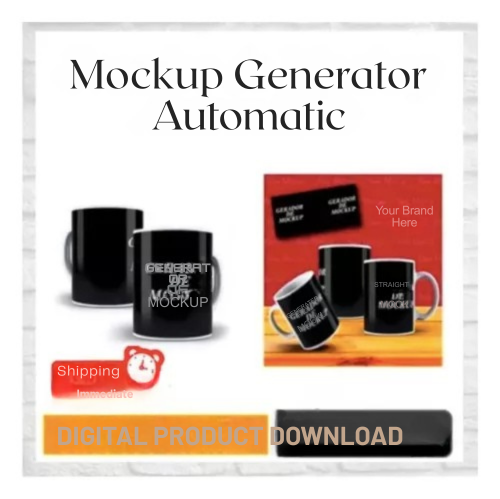 Gerador Automatico De Mockup De Canecas Envio Imediato