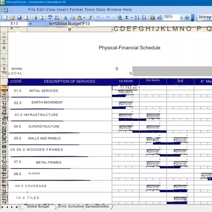 Planilha Para Cálculo De Materiais De Construção