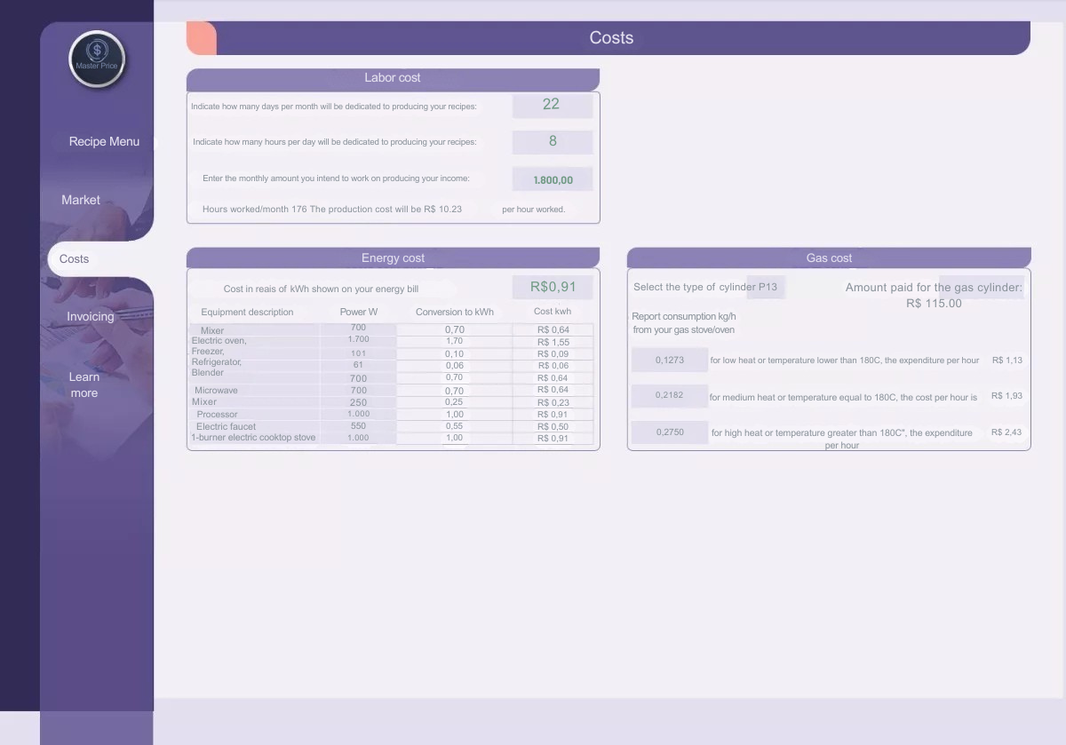 Planilha De Custo De Produção - Confeitaria - Artesanato