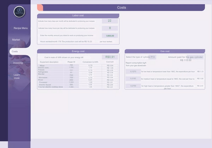 Planilha De Custo De Produção - Confeitaria - Artesanato