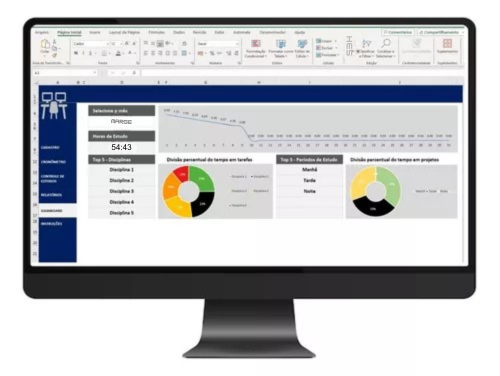 Planilha De Controle De Estudo Para Concurso Em Excel