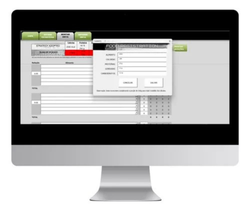 Planilha Controle Plano Dieta Montagem Alimentar Pratica