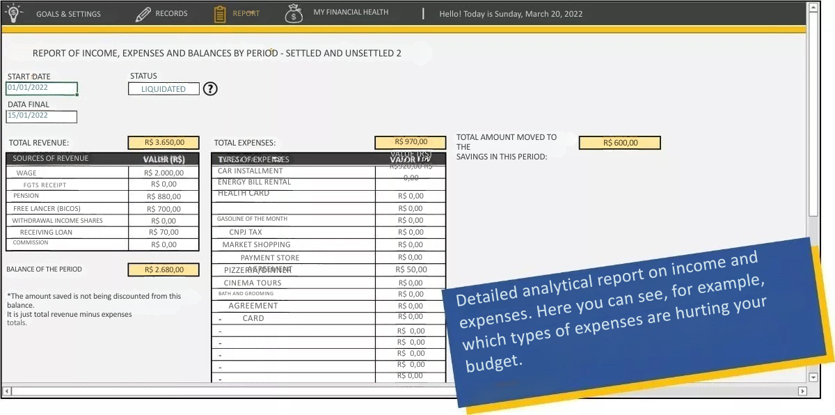 Planilha Controle Financeiro Doméstico