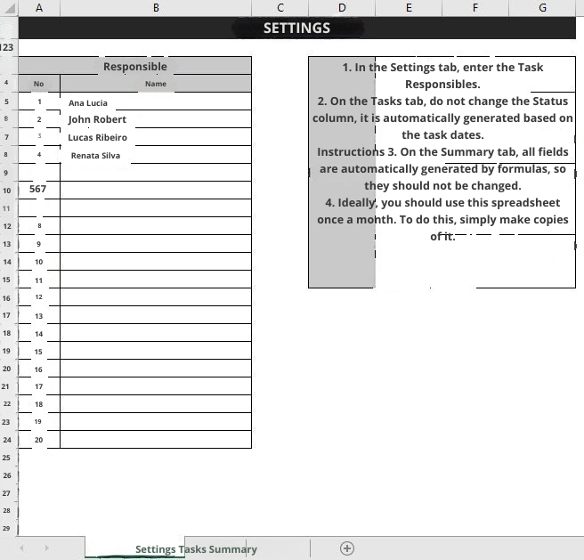 Planilha Controle De Tarefas + Cronograma De Atividades
