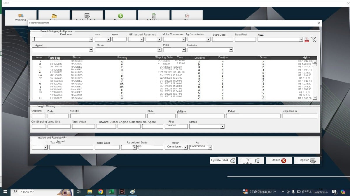 Sistema Controle De Fretes E Frotas
