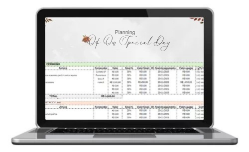 Planilha de Planejamento Financeiro Para Casamento