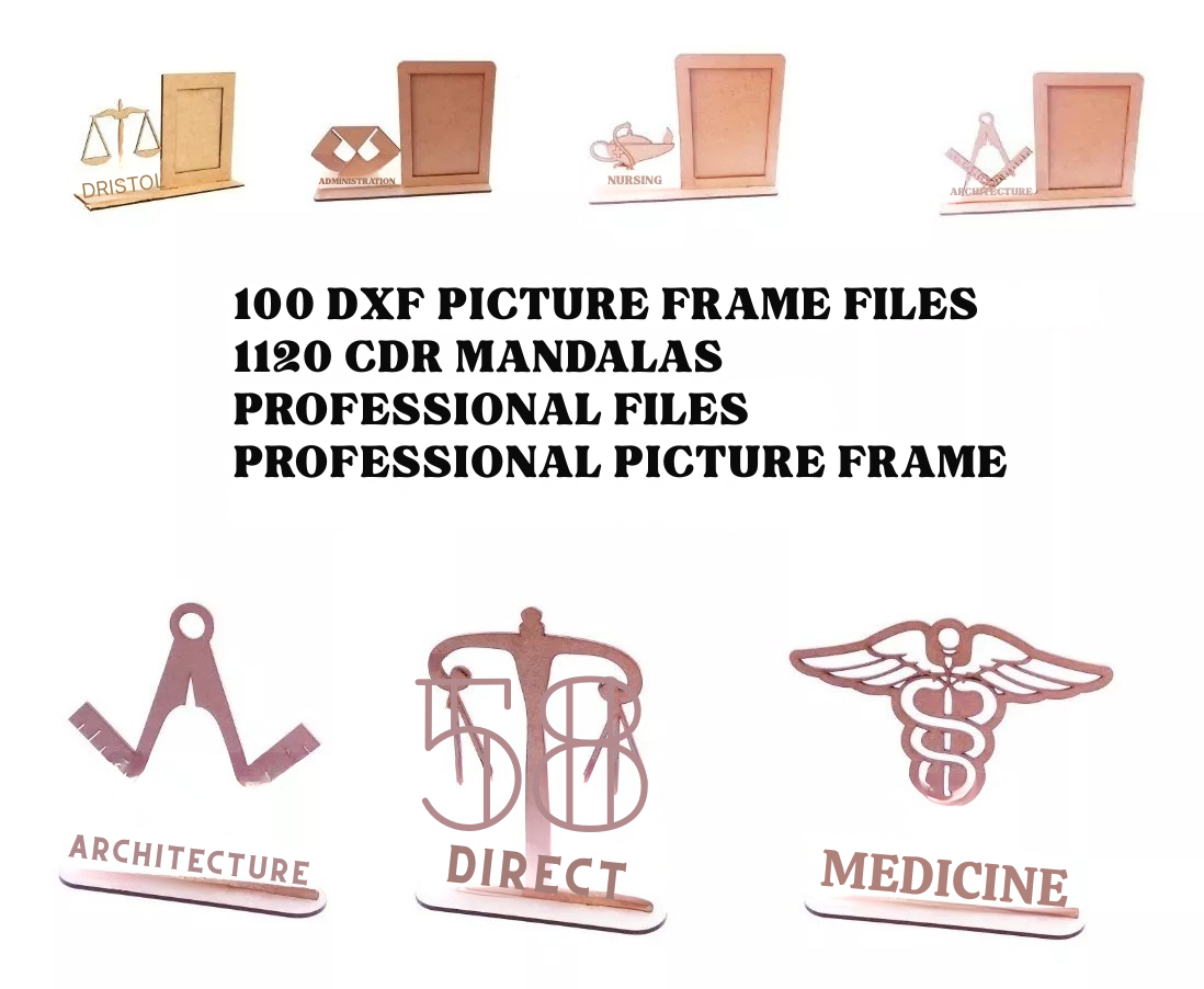 Pacote Vetores Porta Retrato Mandalas Profissões