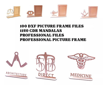 Pacote Vetores Porta Retrato Mandalas Profissões