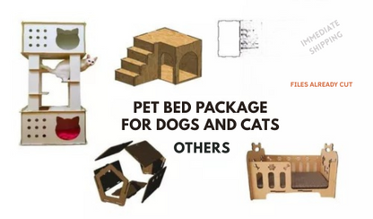 Pacote Vetor Cama / Casa Gato Cachorro Pet Cnc Laser Router