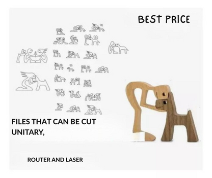 Pacote Vetor Animais Love Pet Aspire Artcan Cnc Laser Router