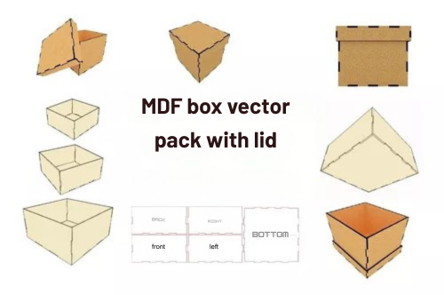 Pacote Arquivos Vetores Caixas Mdf Laser Router Cnc Corte