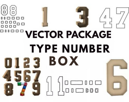 Pacote Arquivos Numero Caixa Vazado Cnc Laser Router Dxf Cdr