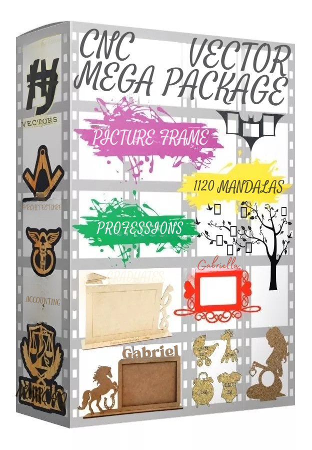 Pacote Vetores Porta Retrato Mandalas Profissões