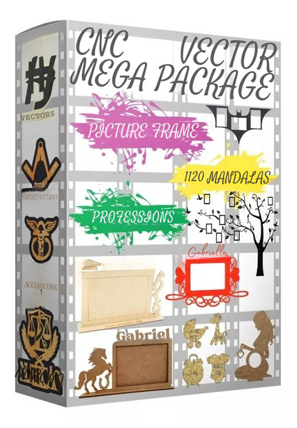 Pacote Vetores Porta Retrato Mandalas Profissões